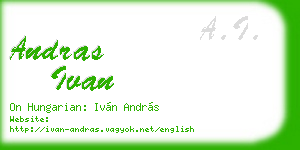 andras ivan business card